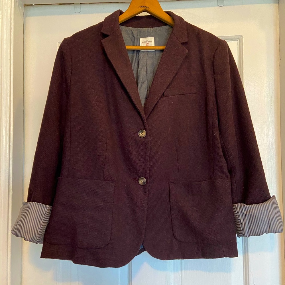 GAP Burgundy Blazer - Picture 1 of 2